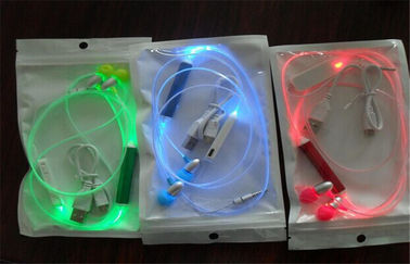 البلاستيك وامض LED سلك سماعة كهربائيا المنتجات معبأة بواسطة كيس OPP