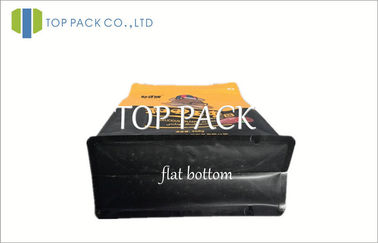 الحقائب المطبوعة مطبوعة تعبئة الغذاء التعبئة والتغليف مع سحاب 500G أصفر أسود