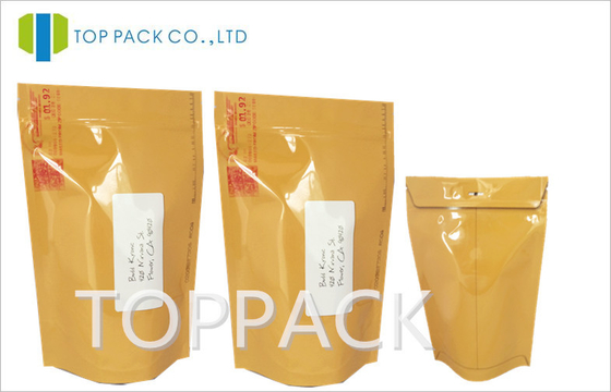 الأصفر احباط الالومنيوم PET الحاويات 12 × 20 سم ، تغليف الأغذية VmPET