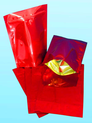 احمر الالومنيوم احباط الوقوف الحقائب خفيفة الوزن مع Ziplock والمسيل للدموع الشق