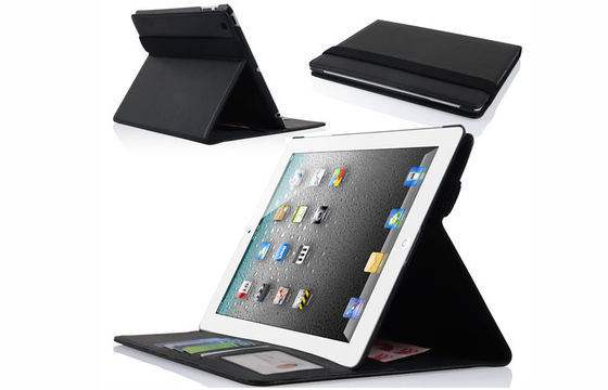 نمط محفظة IPAD2 / ipad3 ل/ ipad4 حالة اللوحي جلدية مع 7 بطاقات / فتحات المال