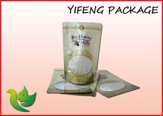 الحفر المطبوع البلاستيك الوقوف الحقائب مع سحاب 500G 250G