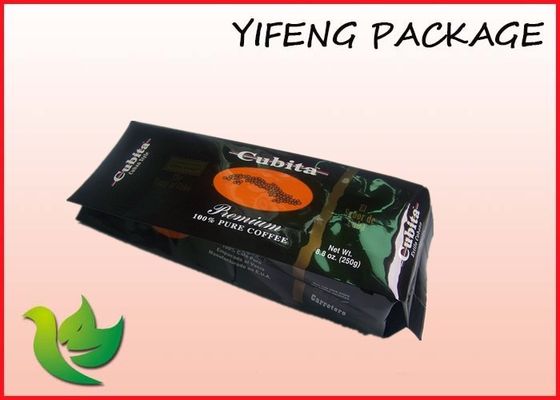 250G الجانب مجمعة القهوة حقيبة التعبئة والتغليف مع الطباعة / احباط القهوة حقيبة