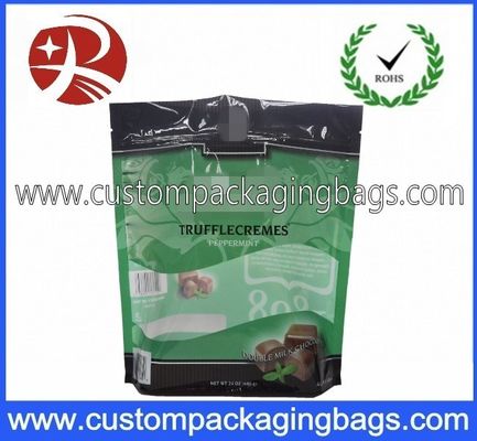 PE / PET / VMPET البلاستيك الوقوف الحقائب المخصصة مع أسفل مسطح للحلوى
